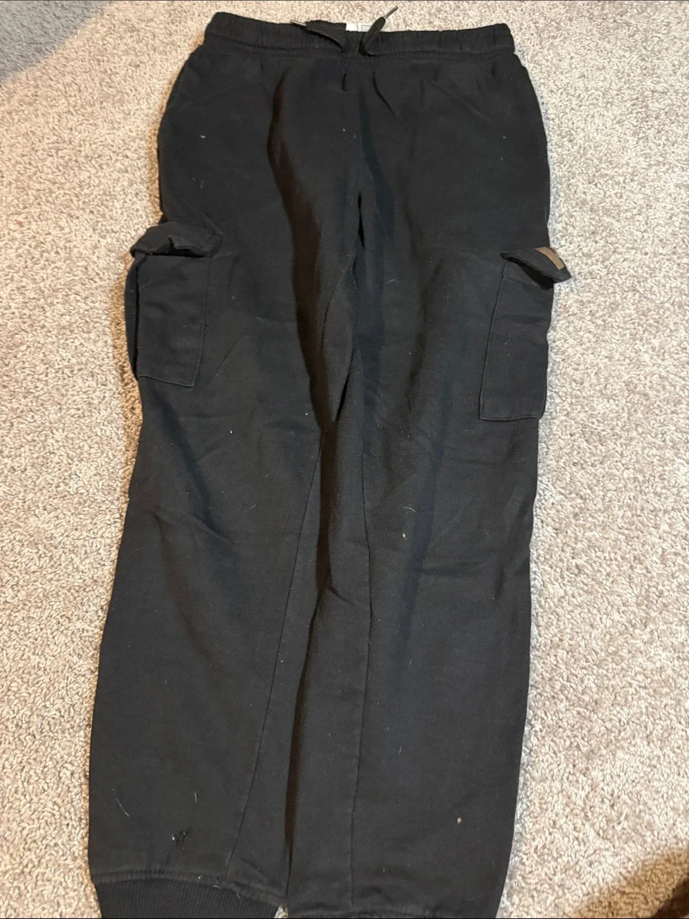 Puma Black Joggers with Gold Logo Detail